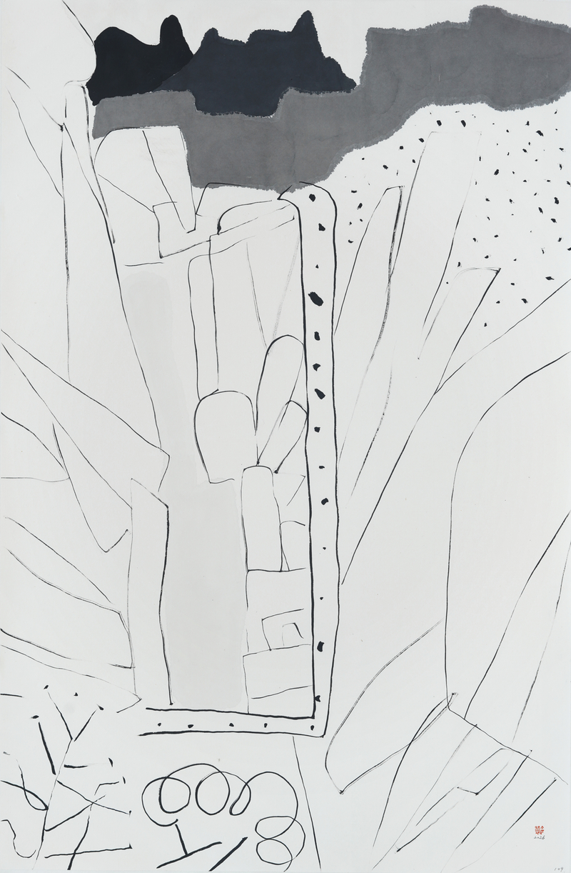 장병언, structure landscape 109, ink_on_paper, painting, 2026
